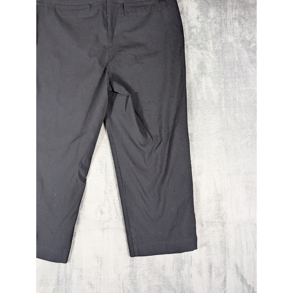 JM Collection Womens Black Cropped Trousers Gold Chain Hem Detail Size 12 - Picture 11 of 13